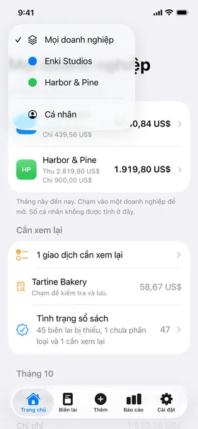 Bộ chuyển doanh nghiệp: tất cả doanh nghiệp, hai LLC và một sổ cá nhân
